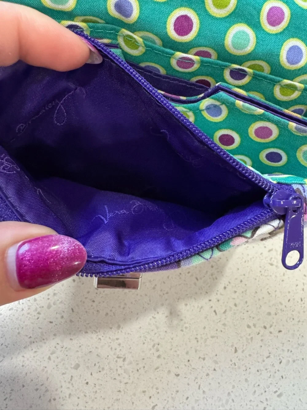 Vera Bradley Your Turn Smartphone Wristlet in the Heather Paisley - Picture 12 of 16